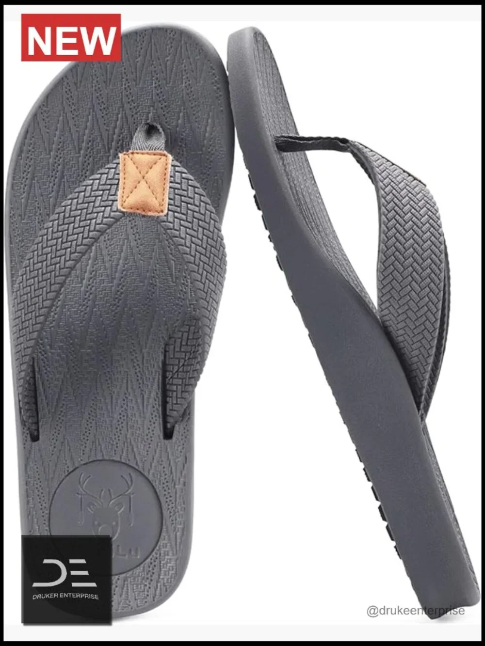 Mens Flip Flops Arch Support Comfortable Summer Beach Thong Sandals Yoga Foam